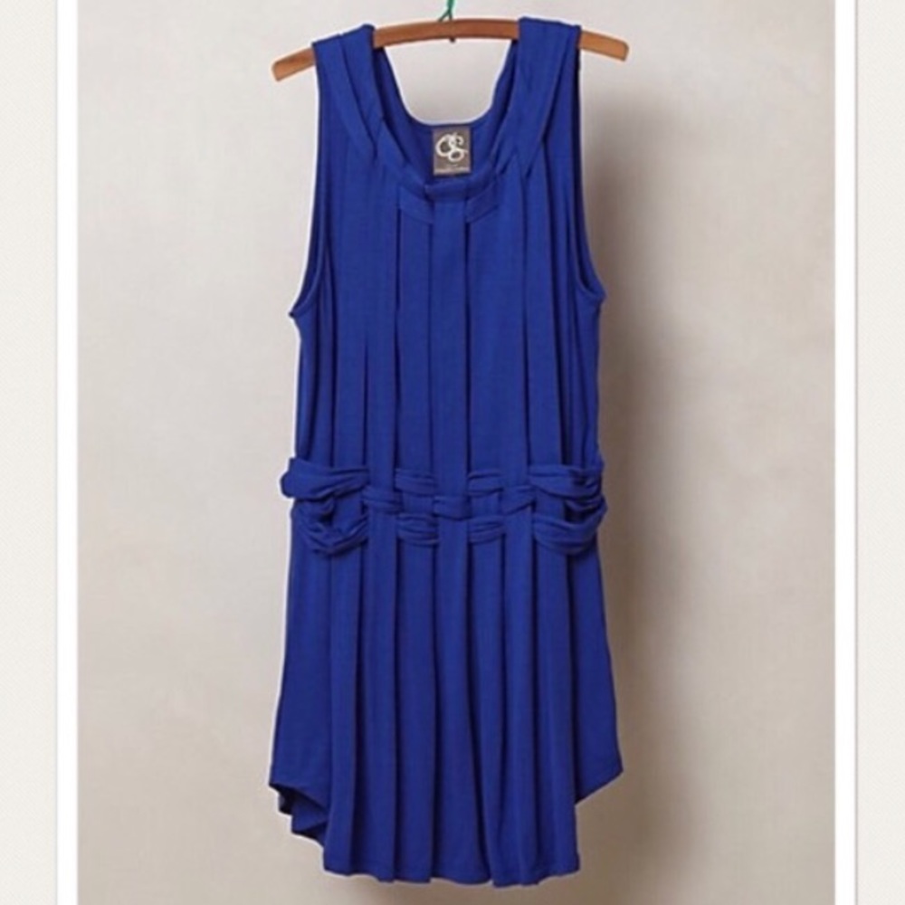 Anthropologie One September Blue Weave Top